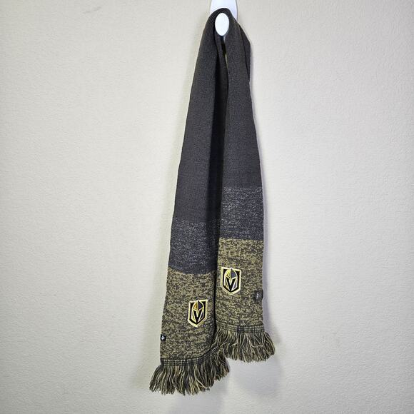 '47 Brand NHL Las Vegas Golden Knights Knit Scarf Fringed Hockey Winter Brown - Picture 3 of 11